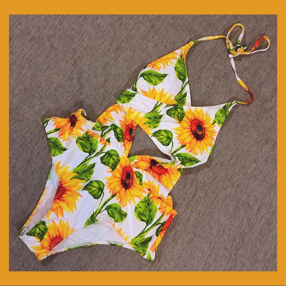 PatPat Sunflower One Piece Swimsuit NWOT